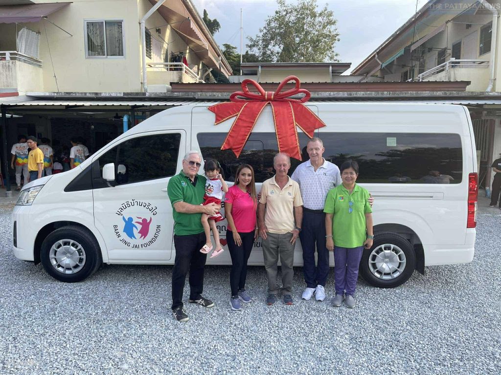 Australian Expat Daryl Evans, Member of the Pattaya Sports Club, Donates 2024 Toyota Commuter Van to Baan Jing Jai Childrens Home