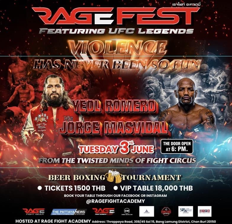 Rage Fest, UFC, Yoel Romero, Jorge Masvidal, พัทยา